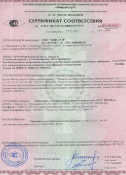 25.06.2015 Сосновый Бор - Услуги по ремонту и техническому обслуживанию приборов радиоэл. аппаратуры